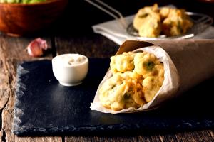 100 G Batter-Dipped and Fried Broccoli