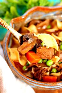 100 G Beef, Noodles and Vegetables Soup (Including Carrots, Broccoli, and/or Dark-Green Leafy, Mixture)