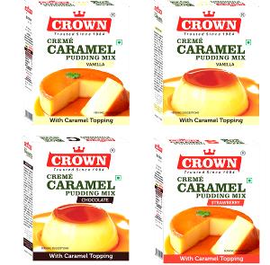 100 G Caramel Custard Flan (Dry Mix, with 2% Milk)