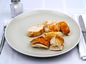 100 G Chicken Breast Meat and Skin (Broilers or Fryers, Stewed, Cooked)