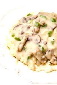 100 G Chicken or Turkey A La King with Vegetables in Cream, White or Soup-Based Sauce (Including Carrots, Broccoli, and/or Dark-Green Leafy, No Potatoes)