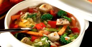 100 G Chunky Style Chicken Vegetable Stew Type Soup with Rice