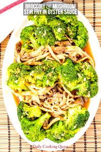 100 G Cooked Broccoli with Mushroom Sauce
