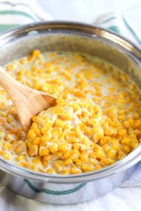 100 G Cooked Corn with Cream Sauce (made with Milk, from Canned)