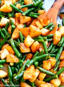 100 G Cooked Green Beans and Potatoes