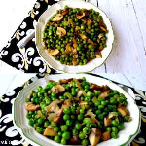 100 G Cooked Peas with Mushroom Sauce