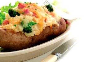 100 G Cooked Potato with Ham and Cheese