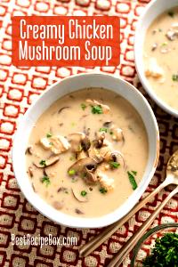 100 G Cream of Mushroom with Chicken Soup (Prepared with Milk)