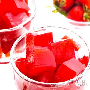 100 G Diet Gelatin Dessert with Fruit and Cream Cheese (Sweetened with Low Calorie Sweetener)