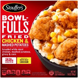 100 G Fried Chicken with Potatoes, Vegetable and Dessert (Frozen Meal, Large Meat)