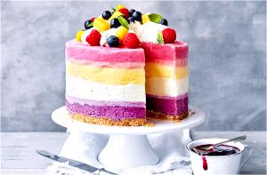 100 G Frozen Yogurt and Cake Layer with Icing (Not Chocolate)