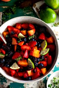 100 G Fruit Salad with Marshmallows (Excluding Citrus Fruits)