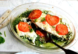 100 G Haddock with Chopped Spinach (Diet Frozen Meal)