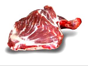 100 G Lamb Shoulder Whole (Arm and Blade, Trimmed to 1/4" Fat, Choice Grade, Cooked, Broiled)