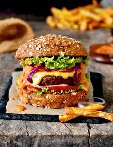 100 G Meatless Soyburger with Cheese on Bun