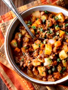100 G Mexican Style Stewed, Seasoned, Ground Beef and Pork (Picadillo De Carne De Rez Y Puerco)