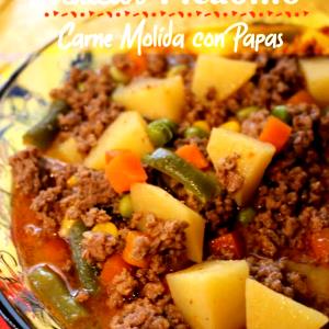 100 G Mexican Style Stewed, Seasoned, Ground Beef with Potatoes (Picadillo De Carne De Rez Con Papas)