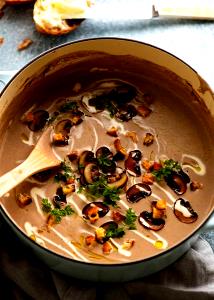 100 G Mushroom Soup with Meat Broth (Prepared with Water)