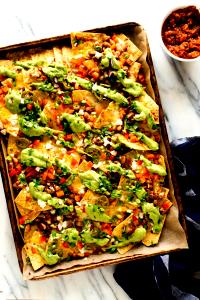 100 G Nachos with Cheese, Beans, Ground Beef and Peppers