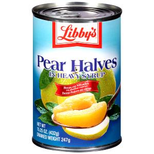 100 G Pears (Drained, Heavy Syrup, Canned)