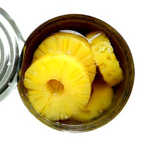 100 G Pineapple in Light Syrup (Cooked or Canned)