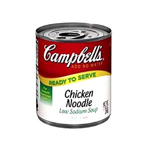 100 G Ready-to-Serve Low Sodium Chicken Noodle Soup (Canned)