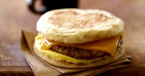 100 G Sausage and Cheese On English Muffin