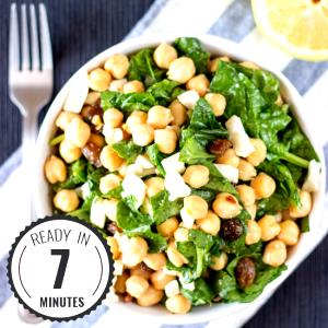 100 G Spinach and Chickpeas (Fat Added)