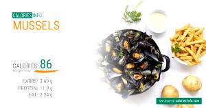 100 G Steamed or Poached Mussels