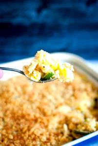 100 G Summer Squash Casserole with Rice and Tomato Sauce