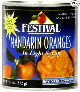 100 G Tangerines (Mandarin Oranges, Light Syrup Pack, Canned)