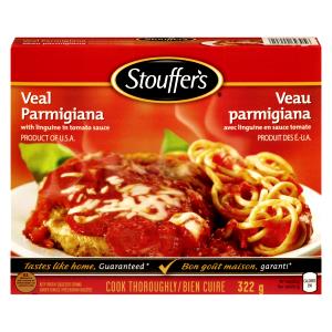 100 G Veal Parmigiana with Vegetable, Fettuccine Alfredo and Dessert (Frozen Meal)