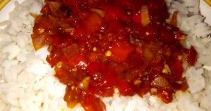 100 G White Rice with Tomato Sauce