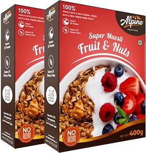 100 G Whole Wheat and Rolled Oats Cereal with Nuts and Fruit