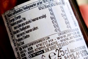 100 Grams Beer, Low Sugar, Alcohol 4% By Vol
