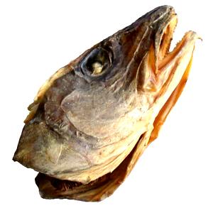 100 Grams Cod Heads, Dried, Raw