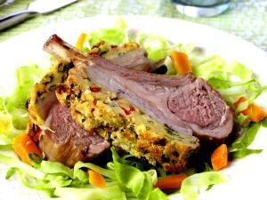 100 Grams Lamb Leg, Breaded, Broiled