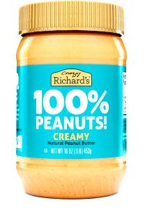 100 Grams Peanut Butter, All Natural, 100% Peanuts