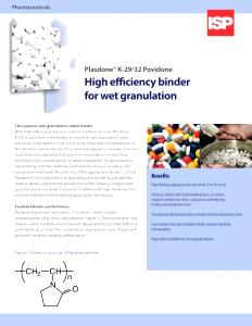 100 Grams Plasdone K29/32 12/04/00 Corrected M/H