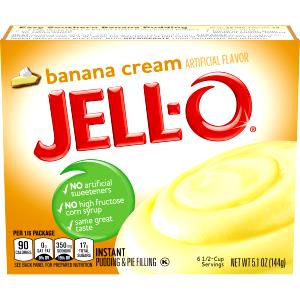 100 Grams Pudding Mix, Banana, Instant, Prepared