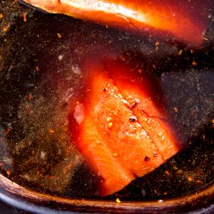 100 Grams Salmon, King Or Chinook, Smoked & Brined