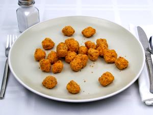 100 Grams Salmon Nuggets, Breaded, Heated