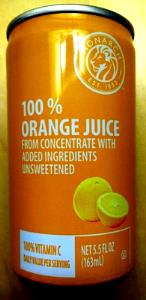 100 Ml Orange Juice (Unsweetened, Canned)