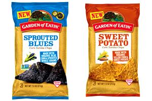 11 chips (28 g) Sprouted Blues Tortilla Chips