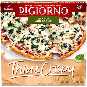 119 Grams Crispy Thin Crust Pizza, Garlic Chicken