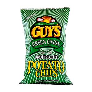 12 chips (1 oz) Kettle Cooked Green Onion & Roasted Garlic Flavor Potato Chips