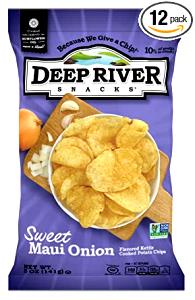 12 chips (1 oz) Kettle Cooked Steak & Onion Flavor Potato Chips