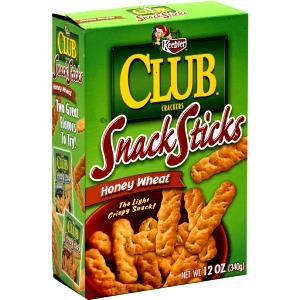 12 crackers (29 g) Club Crackers Snack Sticks Honey Wheat