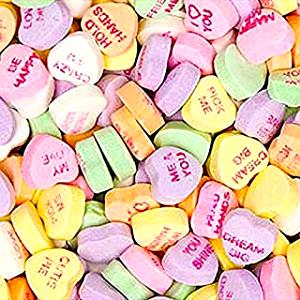 12 pieces (39 g) Gummi Conversation Hearts