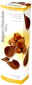 12 pieces (42 g) Belgian Chocolate Thins - Caramel
